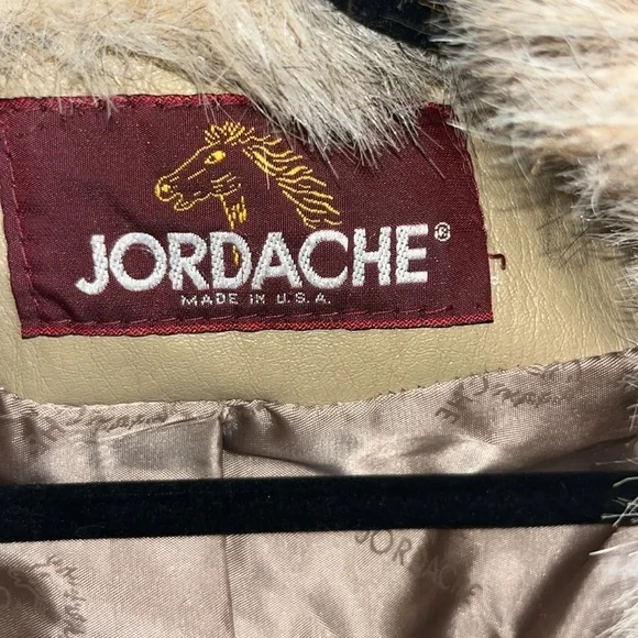 Vintage glamorous chic classic vintage ivory taupe faux fur sweater jacket 13/14 - Picture 6 of 16